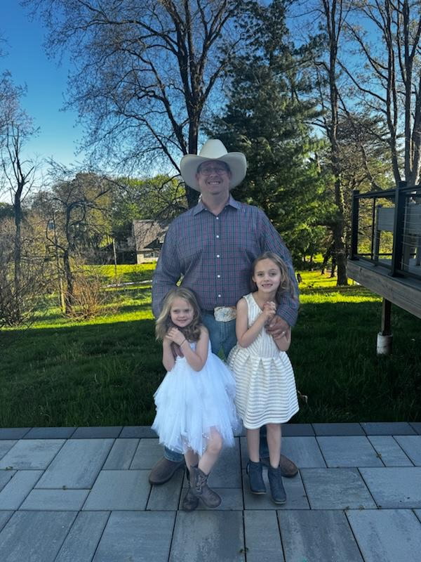 Matt Fox with family at home